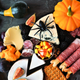 Halloween-themed charcuterie platter.